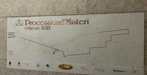 Itinerario Processione Misteri –  7 aprile 2023